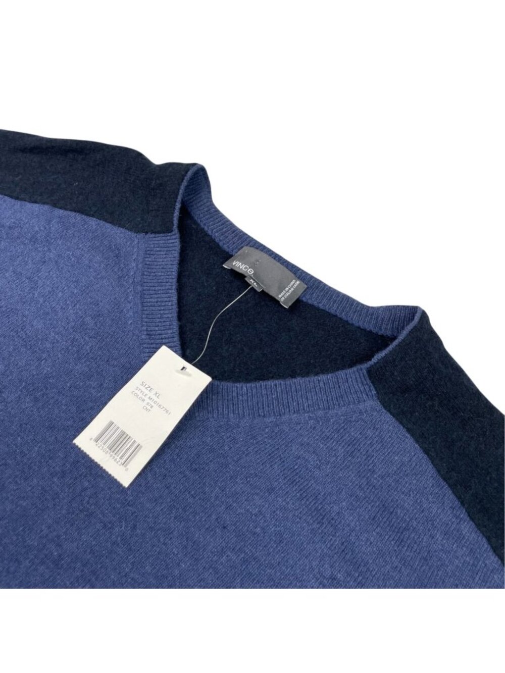 NEW Vince Men's Wool/Cashmere V-Neck Pullover Sweater Blue/Navy • XL